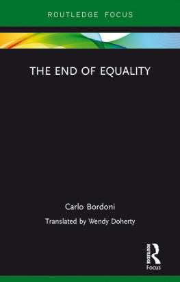 Bordoni The End of Equality