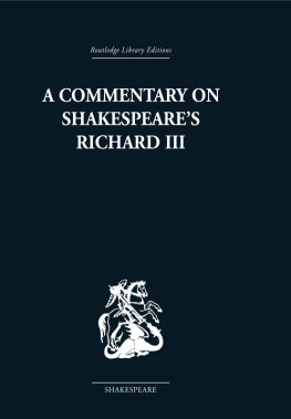 Clemen A commentary on Shakespeares Richard III