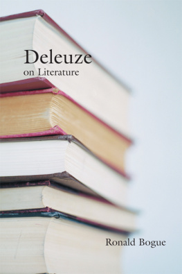 Deleuze Gilles Deleuze on Literature