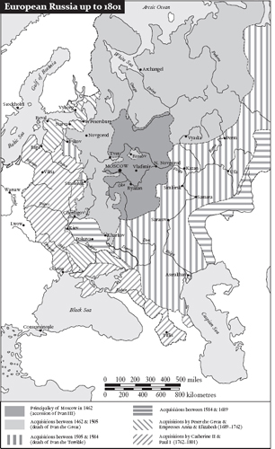 European Russia up to 1801 adapted from Hugh Seton Watson The Russian Empire - photo 5