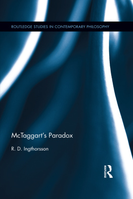 Ingthorsson Rögnvaldur D. - McTaggarts Paradox