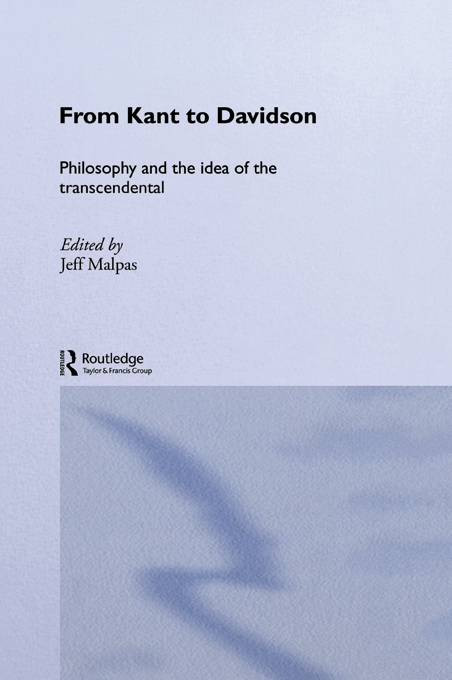 From Kant to Davidson Recent philosophy has seen the idea of the - photo 1