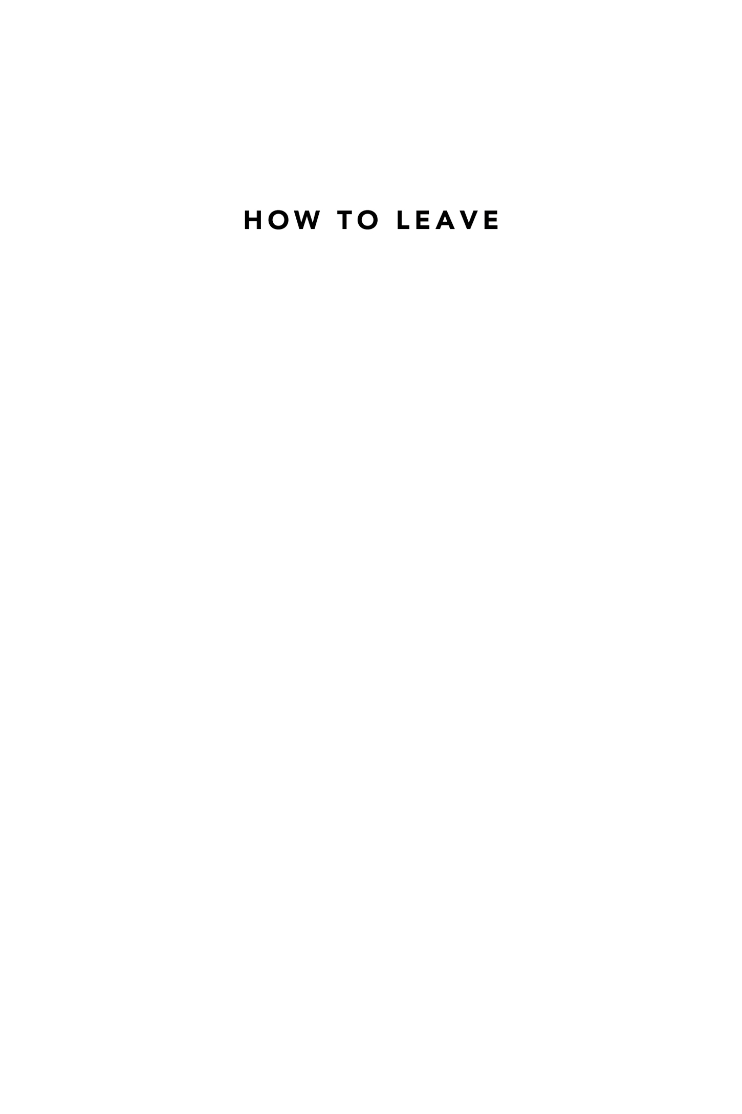 for Mike CONTENTS This book is about leaving Its not about leaving your h - photo 2