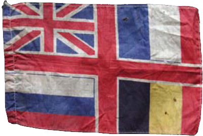 Wartime bunting featuring the flags of the Triple Entente Britain France - photo 7