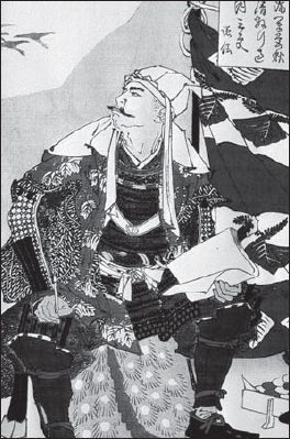 Uesugi Kenshin is seen here in a very contemplative mood as shown in a print - photo 3