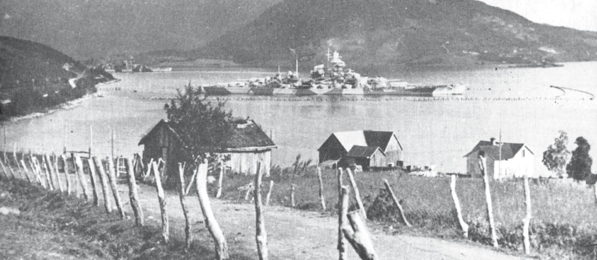 The Tirpitz photographed during her brief stay in the Bodenfjord near Narvik - photo 3