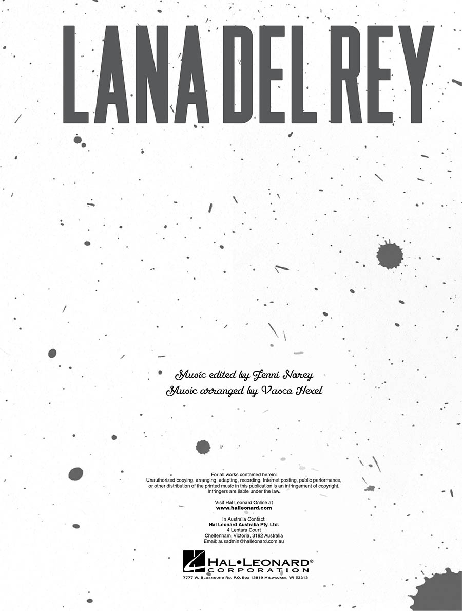 Lana Del Rey - Born to Die Songbook - photo 2