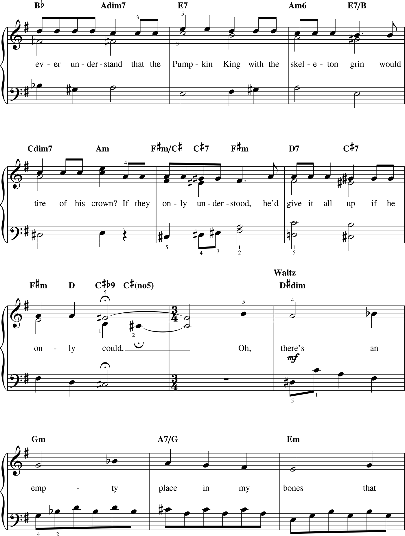 WHATS THIS Music and Lyrics by DANNY ELFMAN 1993 Buena Vista Music Company - photo 13
