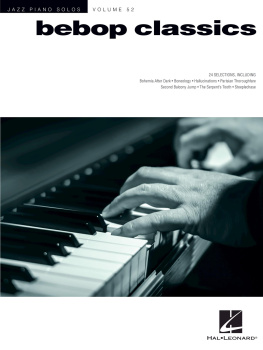 Hal Leonard Corp Bebop Classics: Jazz Piano Solos Series Volume 52