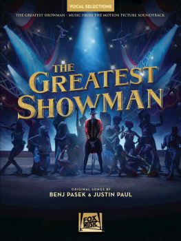 Pasek The Greatest Showman: Vocal Selections
