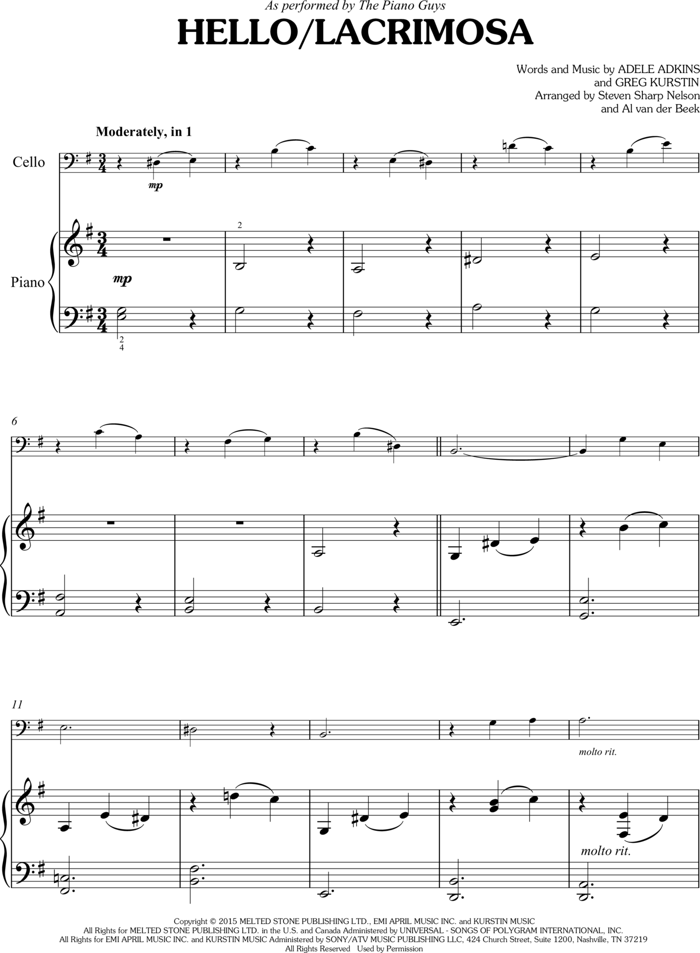 The Piano Guys--Simplified Favorites Volume 2 Easy Piano with Optional Cello - photo 29