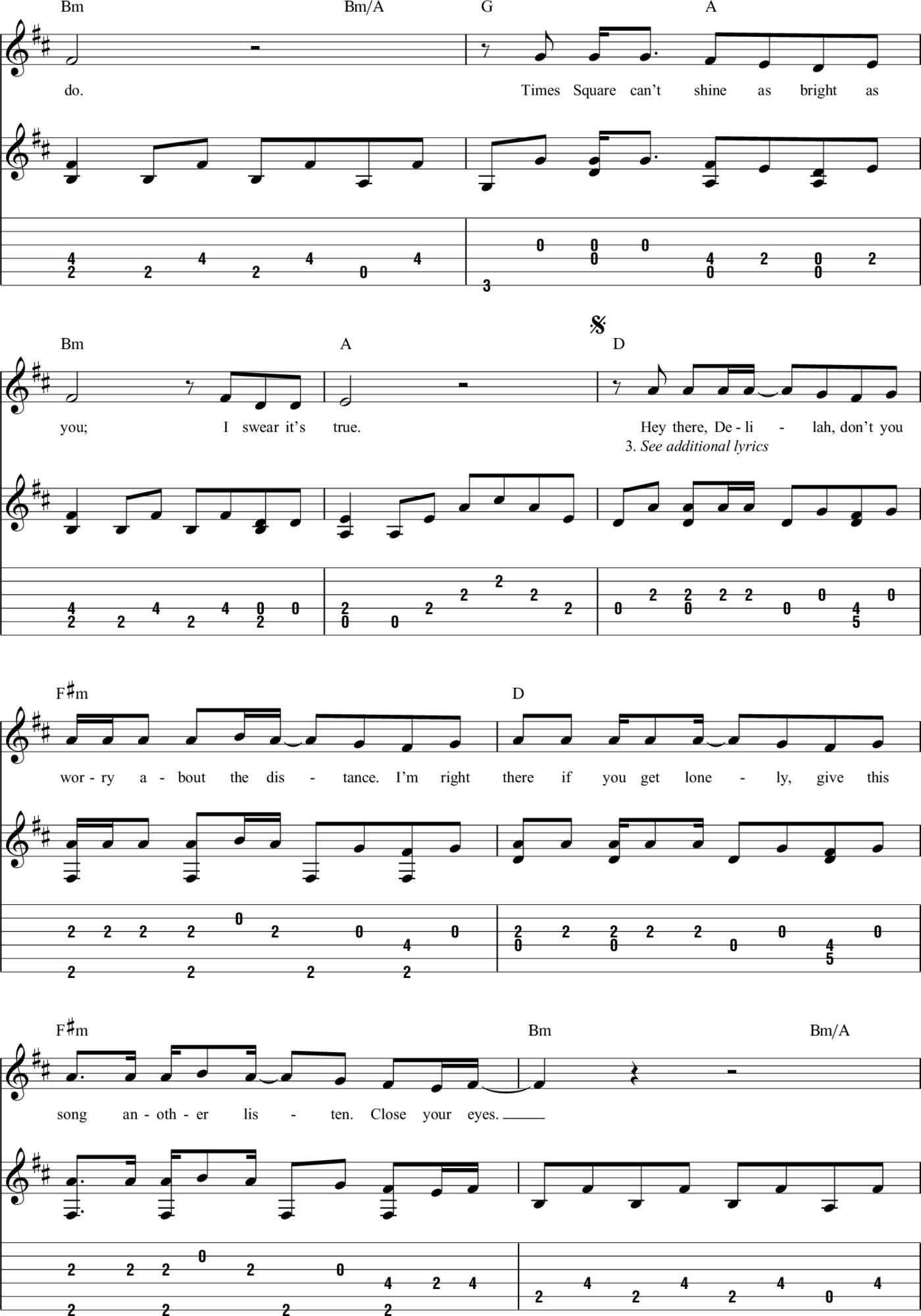 Fingerpicking Acoustic Hits 15 Songs Arranged for Solo Guitar in Standard Notation Tab - photo 35