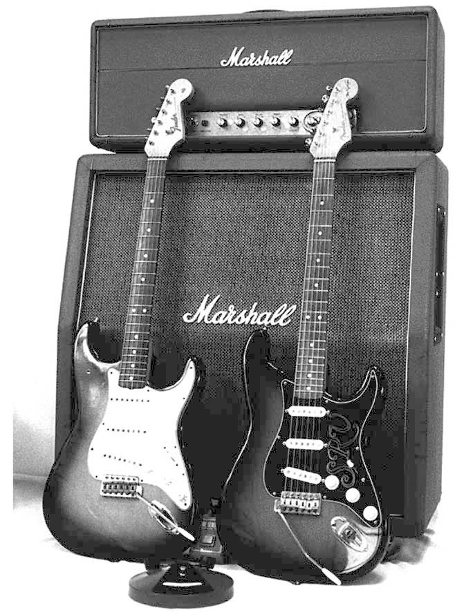 Fender Stratocasters and 4x12 Marshall stack As for amplification youll find a - photo 5