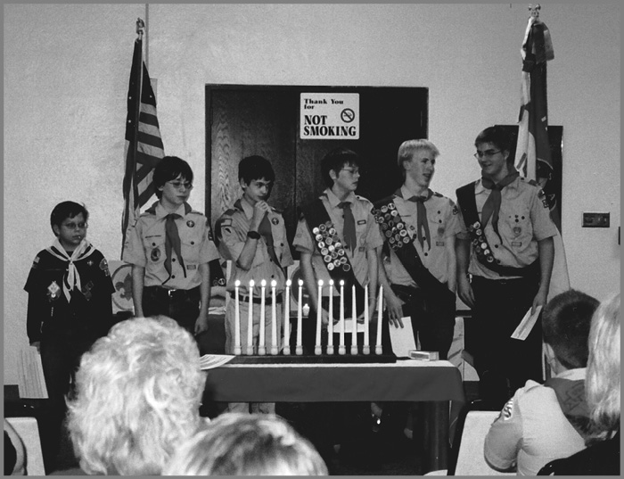The Eagle Scout Court of Honor tracks my progression from short to tall and - photo 12