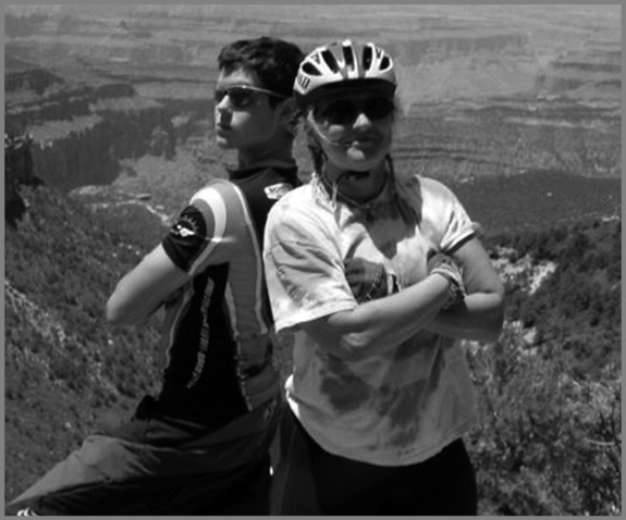 Jackie and I pose on the edge of the Grand Canyon on the first day of our - photo 15