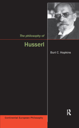 Hopkins Burt - The Philosophy of Husserl