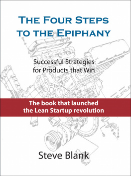 Blank The four steps to the epiphany: Successful strategies for products that win