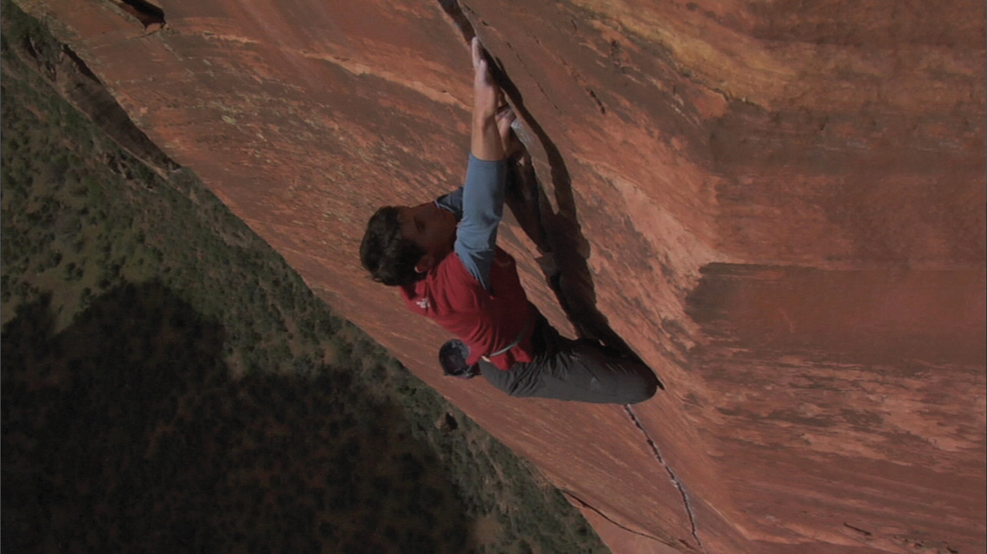 Soloing splitter finger cracks up high on Moonlight Buttress Dont worry this - photo 7