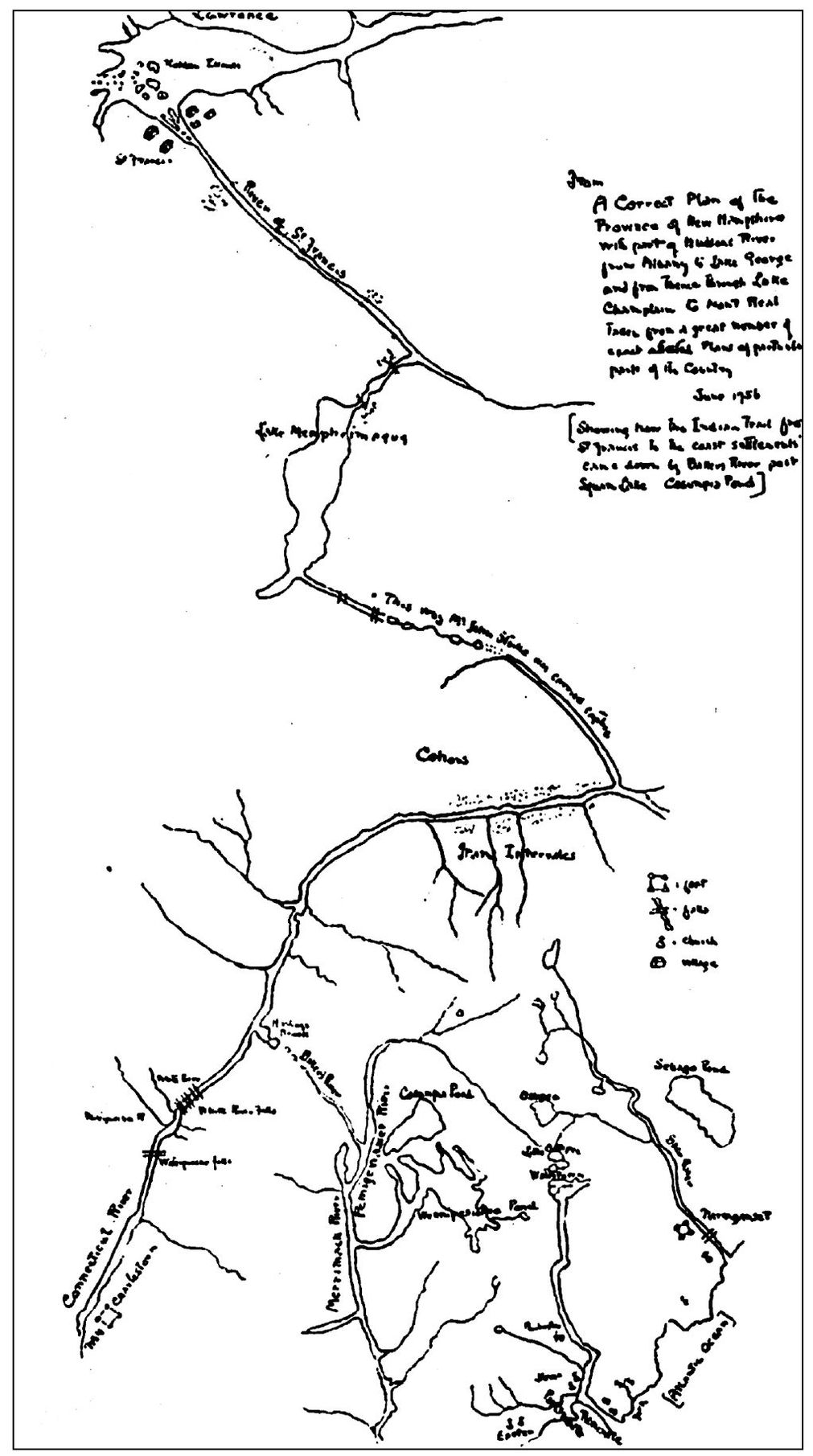 THE INDIAN TRAIL 1756 Seen here is a correct plan of the Province of New - photo 5
