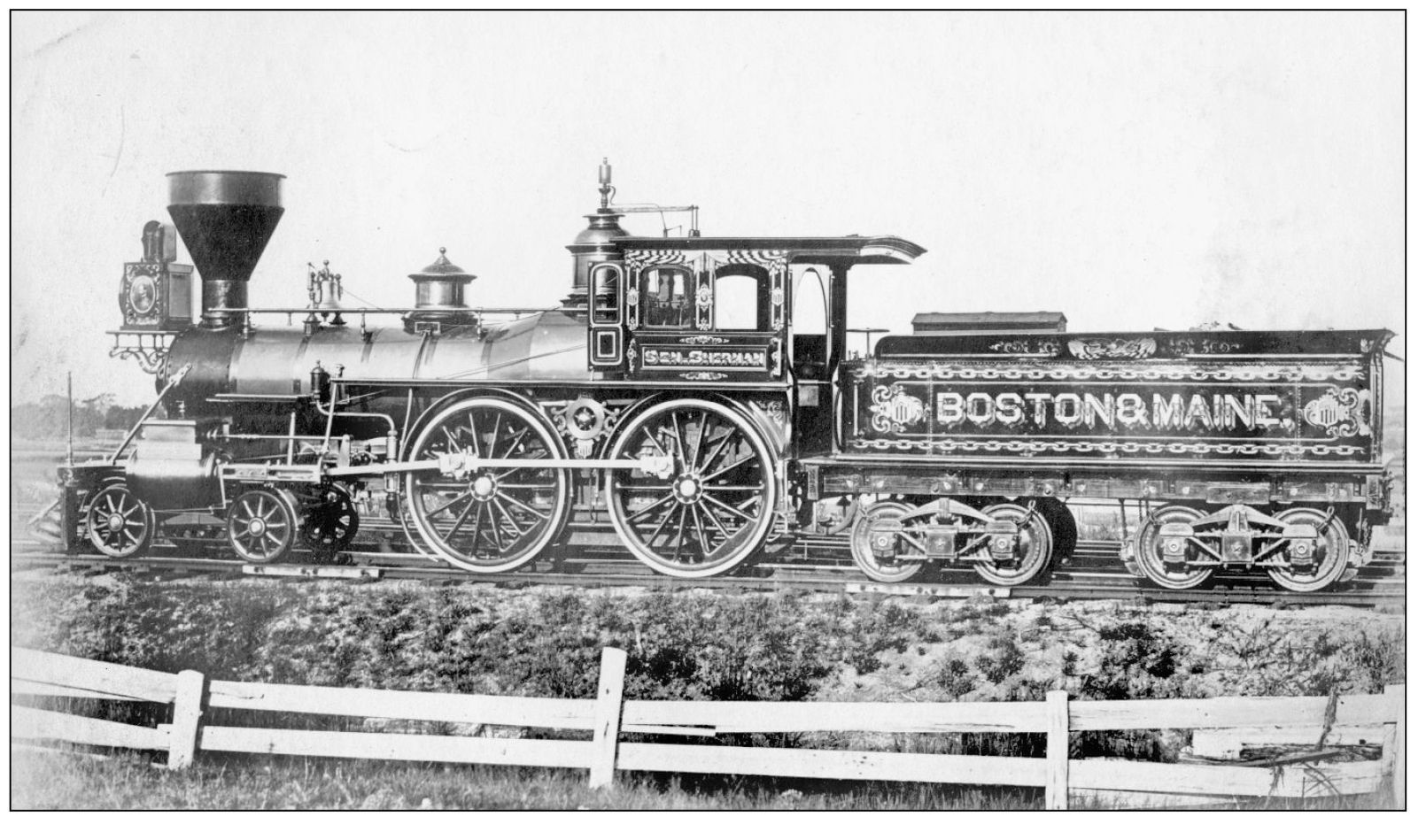 B M No 42 GENERAL SHERMAN 4-4-0 Built by Hinkley Locomotive Works in - photo 18