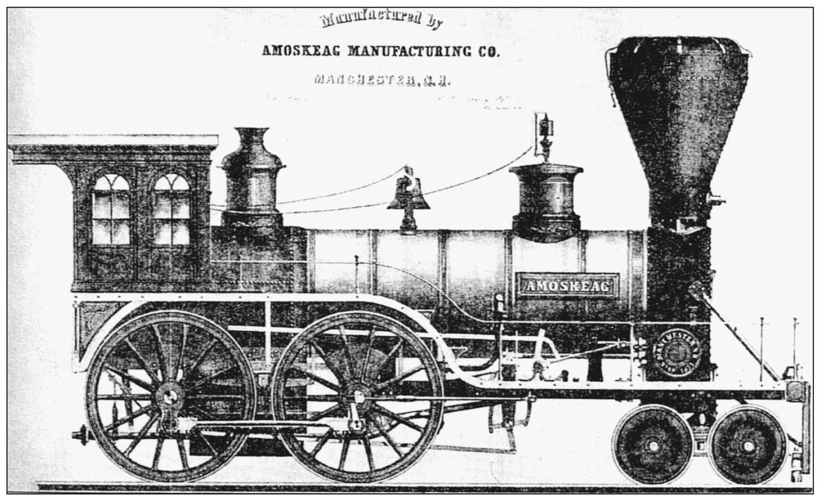 THE LOCOMOTIVE AMOSKEAG 4-4-0 The first line of track reached the capital - photo 3