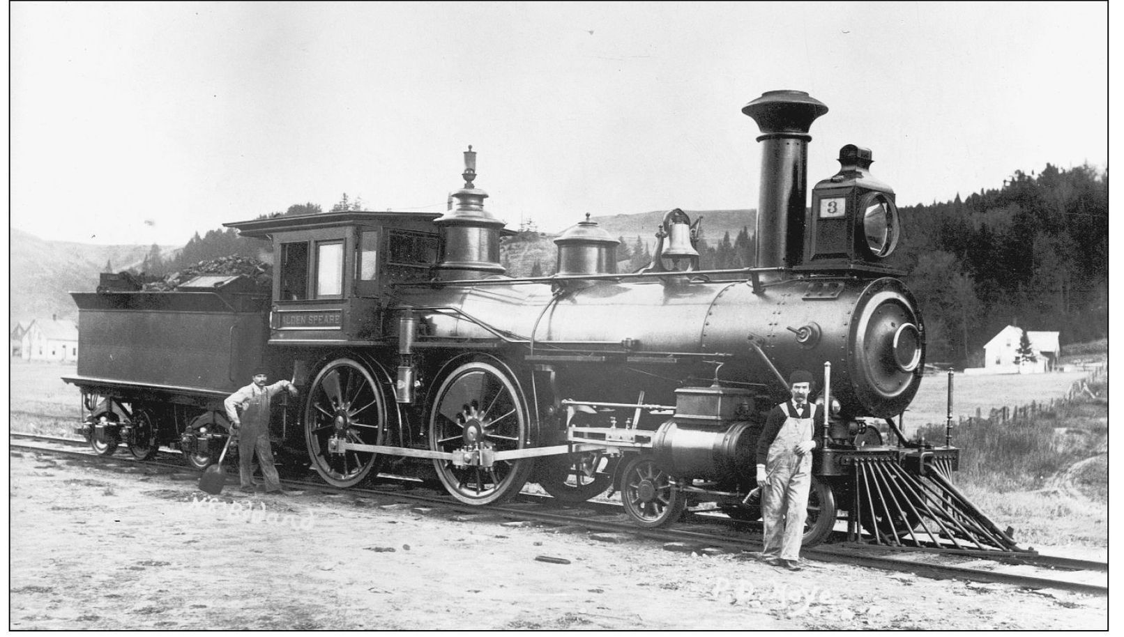 CONCORD PORTLAND ROCHESTER RAILROAD NO 3 THE ALDEN SPEARE 4-4-0 16- BY - photo 8