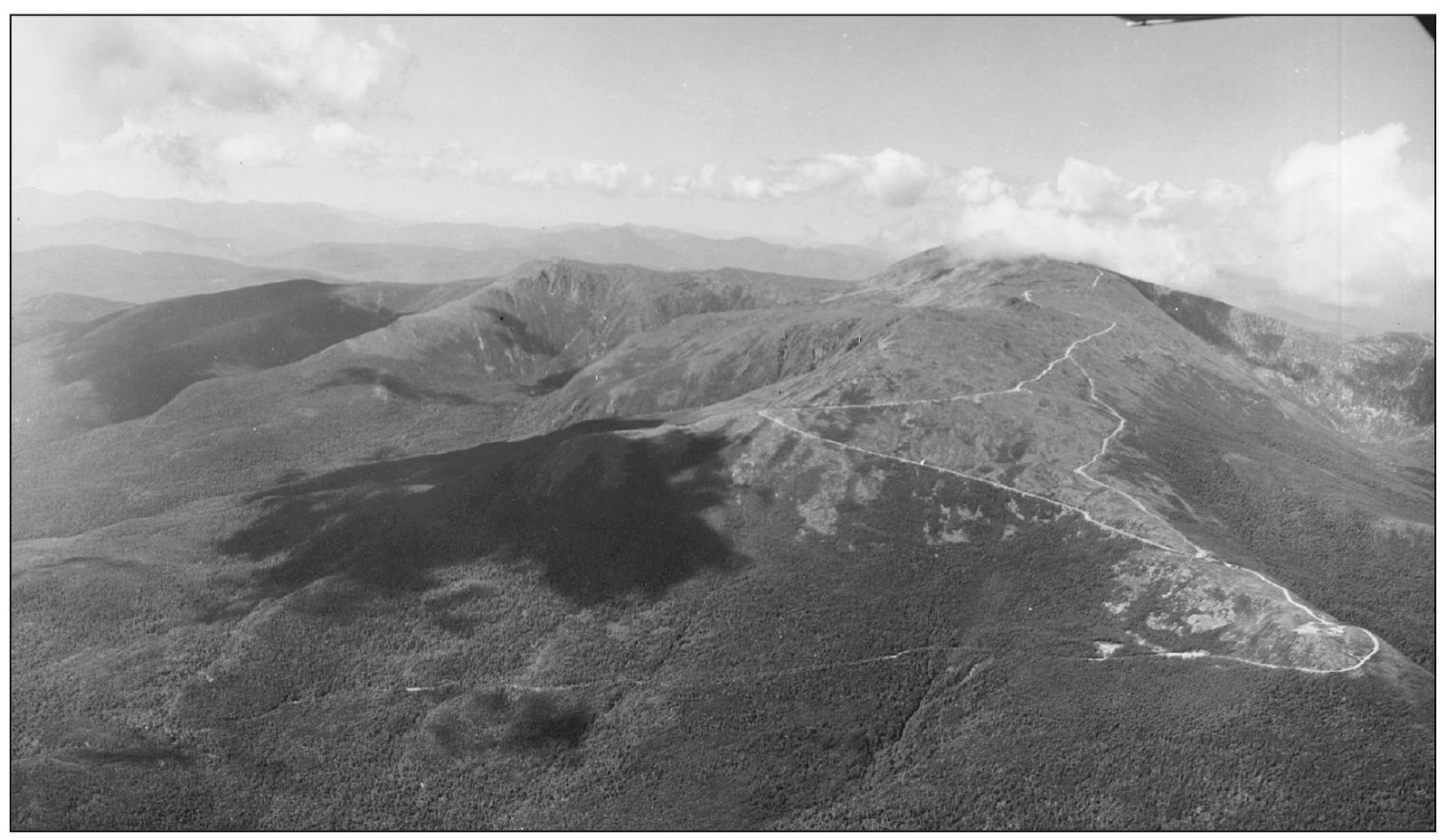 Looking southwest this is an aerial view of the Mount Washington Auto Road as - photo 9