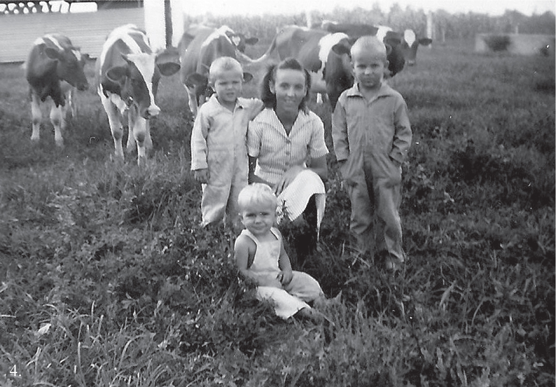 4 Me center Mom and my brothers on our dairy farm in Greensboro 5 Me - photo 11