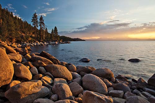 sunset at the lake Although a greater number of people visit Tahoe in summer - photo 10