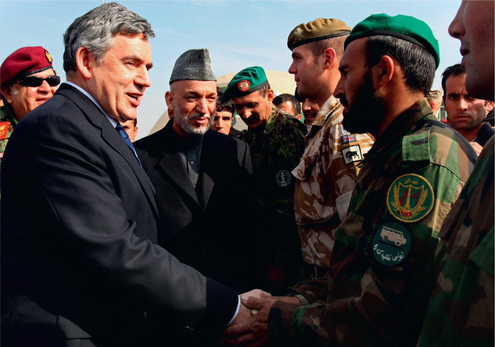 With Afghanistans President Karzai meeting British and Afghan troops at - photo 21