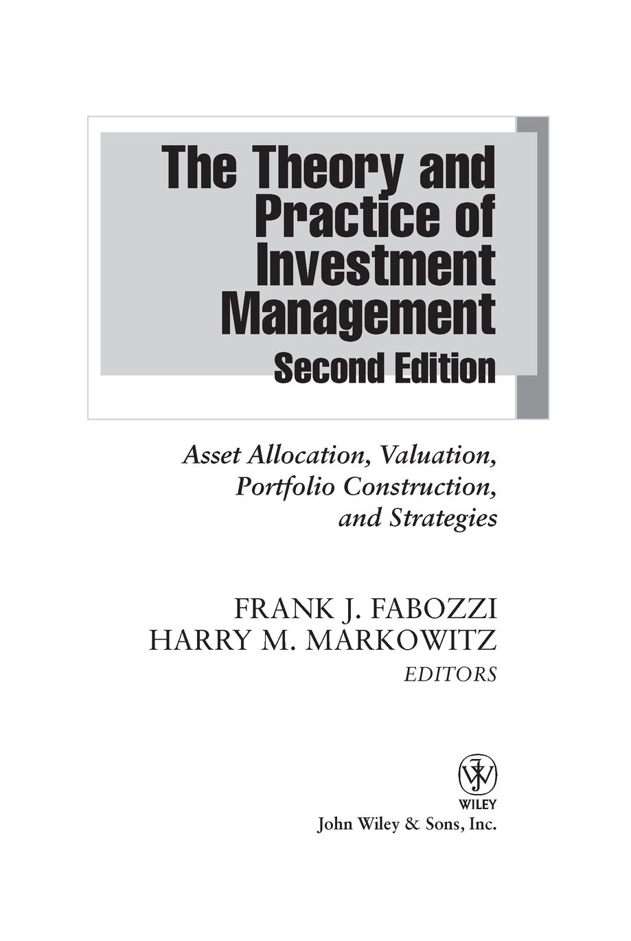 Table of Contents The Frank J Fabozzi Series Fixed Income Securities - photo 2