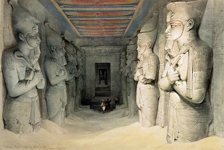 Interior of the Temple of Abu Simbel c 1845 by David Roberts The Italian - photo 15