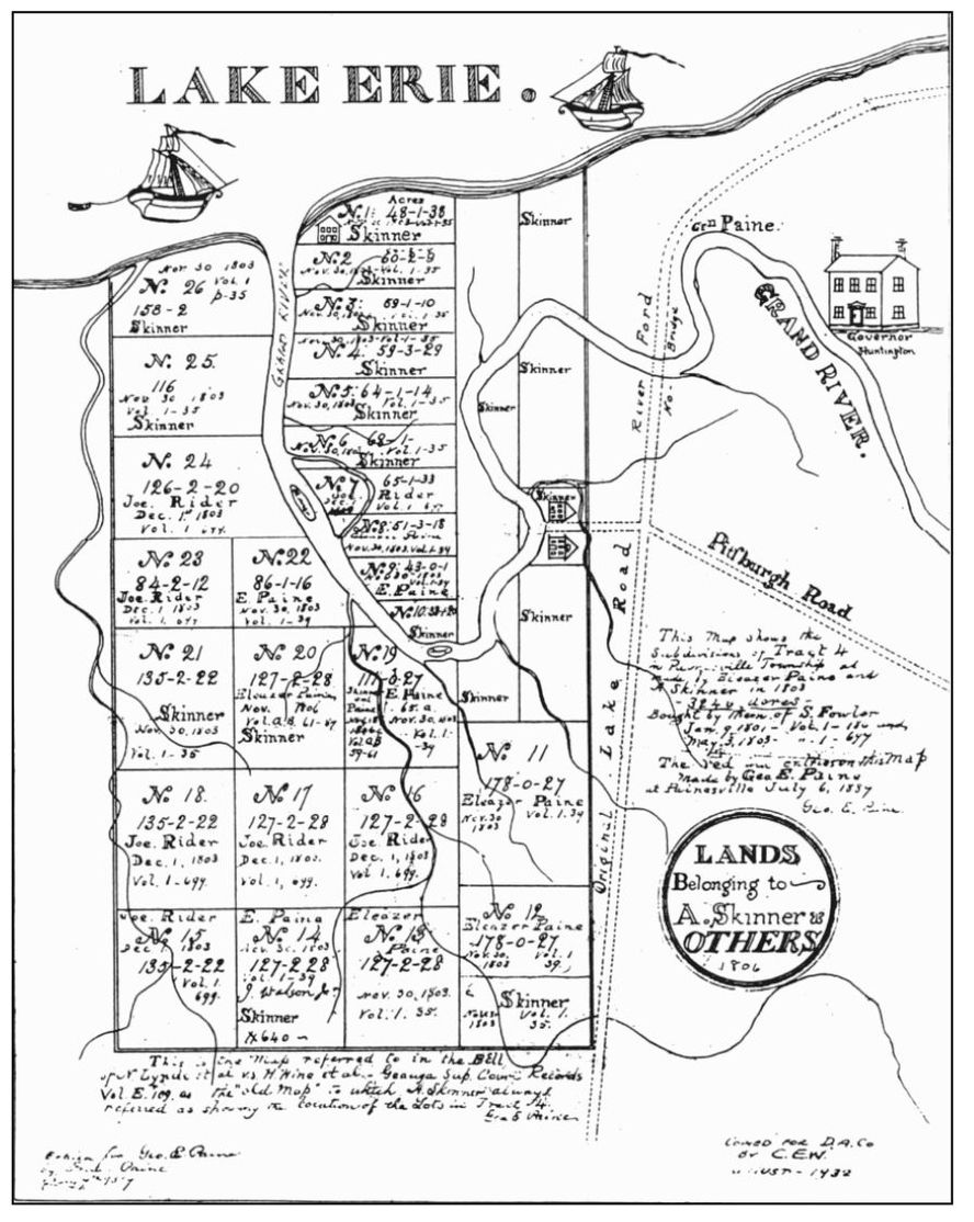 This 1806 map of Grandon pictures lands owned by Abraham Skinner Mr Skinner - photo 2