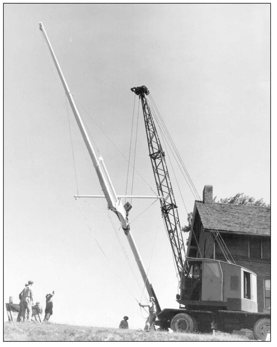 The mast of the USS Michigan Wolverine is placed on the grounds of the - photo 17