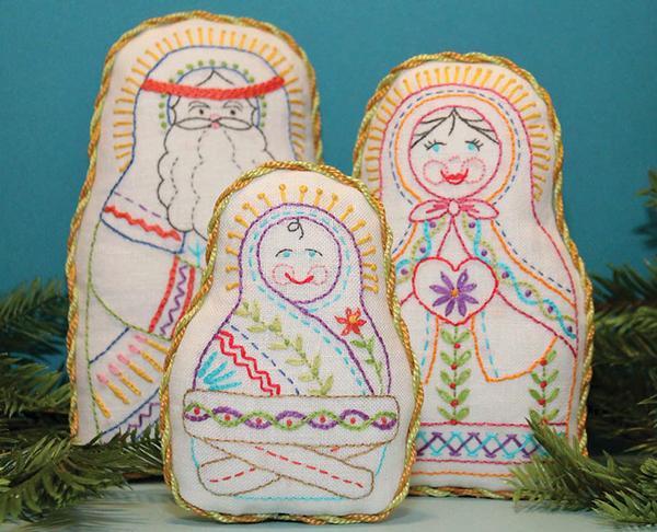 An Embroidered Christmas Patterns Instructions for 24 Festive Holiday Stockings Ornaments More - photo 4