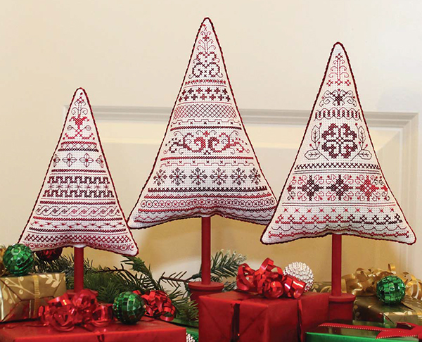 An Embroidered Christmas Patterns Instructions for 24 Festive Holiday Stockings Ornaments More - photo 6