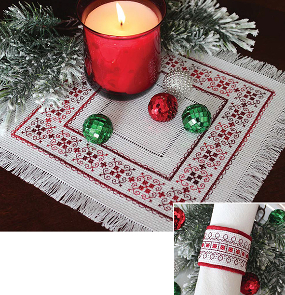 An Embroidered Christmas Patterns Instructions for 24 Festive Holiday Stockings Ornaments More - photo 7