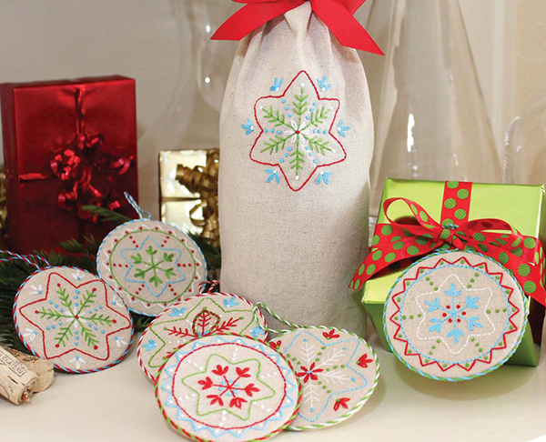 An Embroidered Christmas Patterns Instructions for 24 Festive Holiday Stockings Ornaments More - photo 8