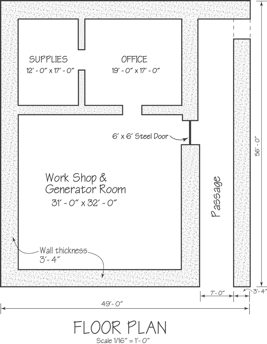 Schematic of Bonnymans Bunker drawn December 12 1943 following the battle - photo 3