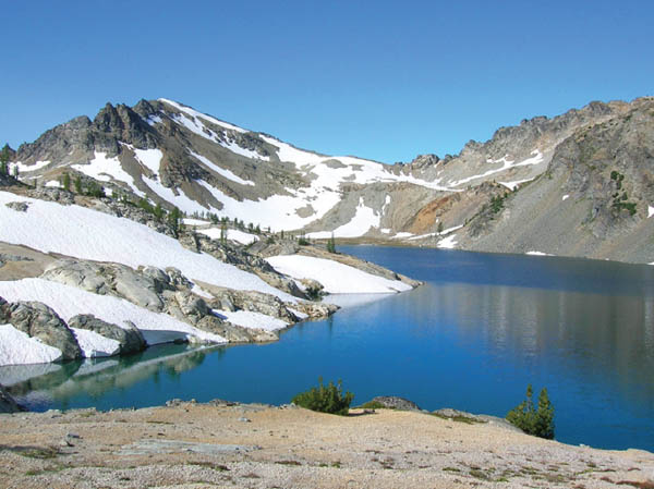 Upper Ice Lake in late August Trip 49 Wildflowers add brilliant color to - photo 6