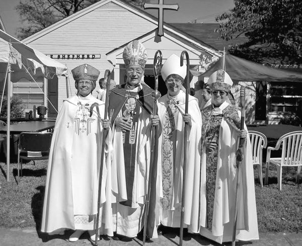 Archbishop Richard Gundrey with new bishops left to right Patsy Grubbs Kera - photo 1