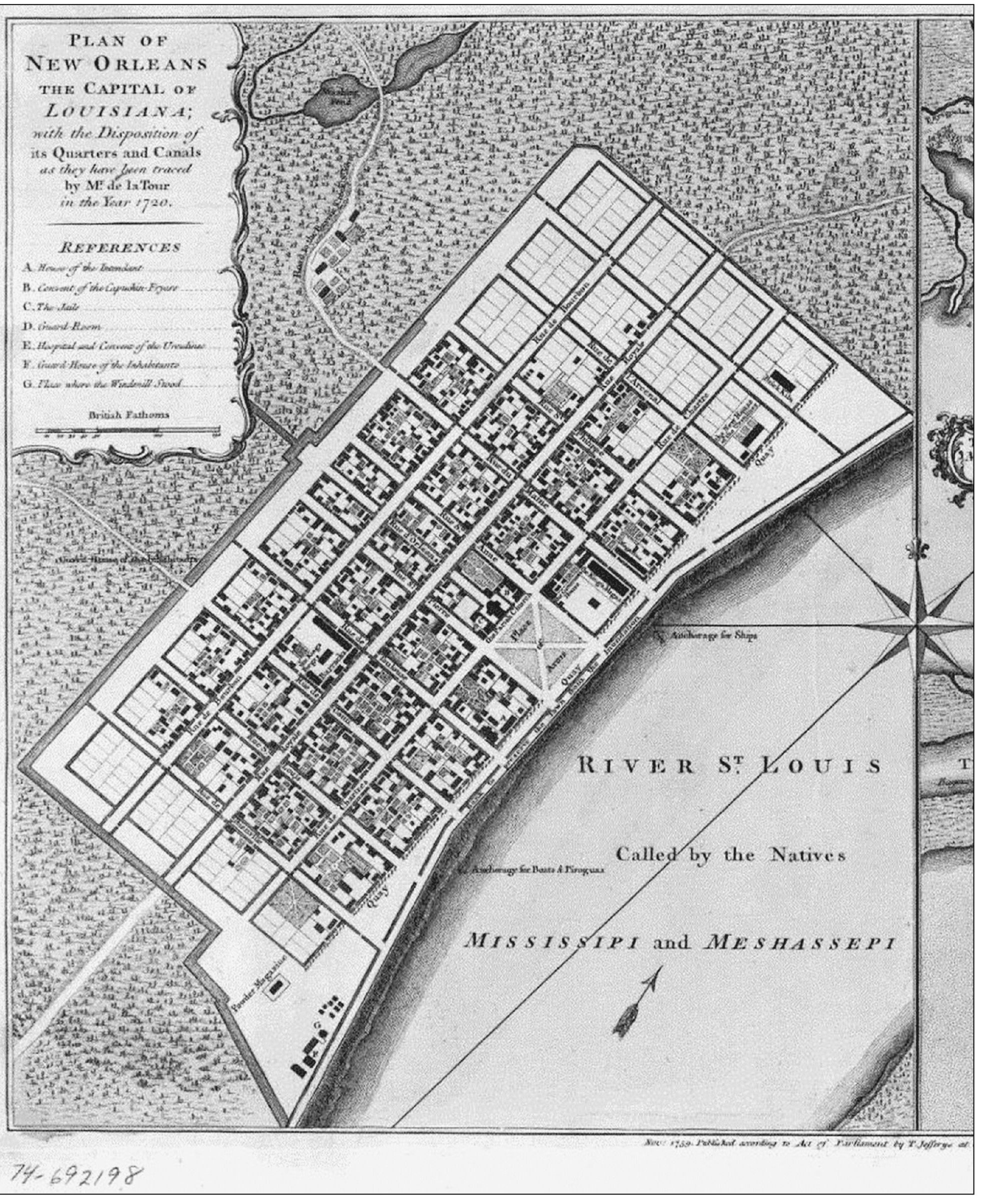 This 1759 map illustrates the short natural trail left through surrounding - photo 7