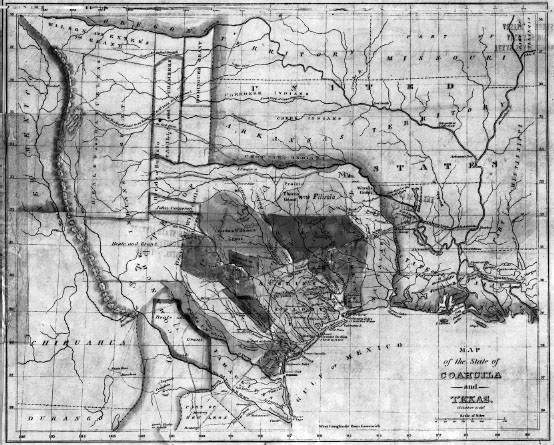 Map of Coahuila and Texas 1835 Engraved by W Hooker Courtesy of Texas State - photo 2