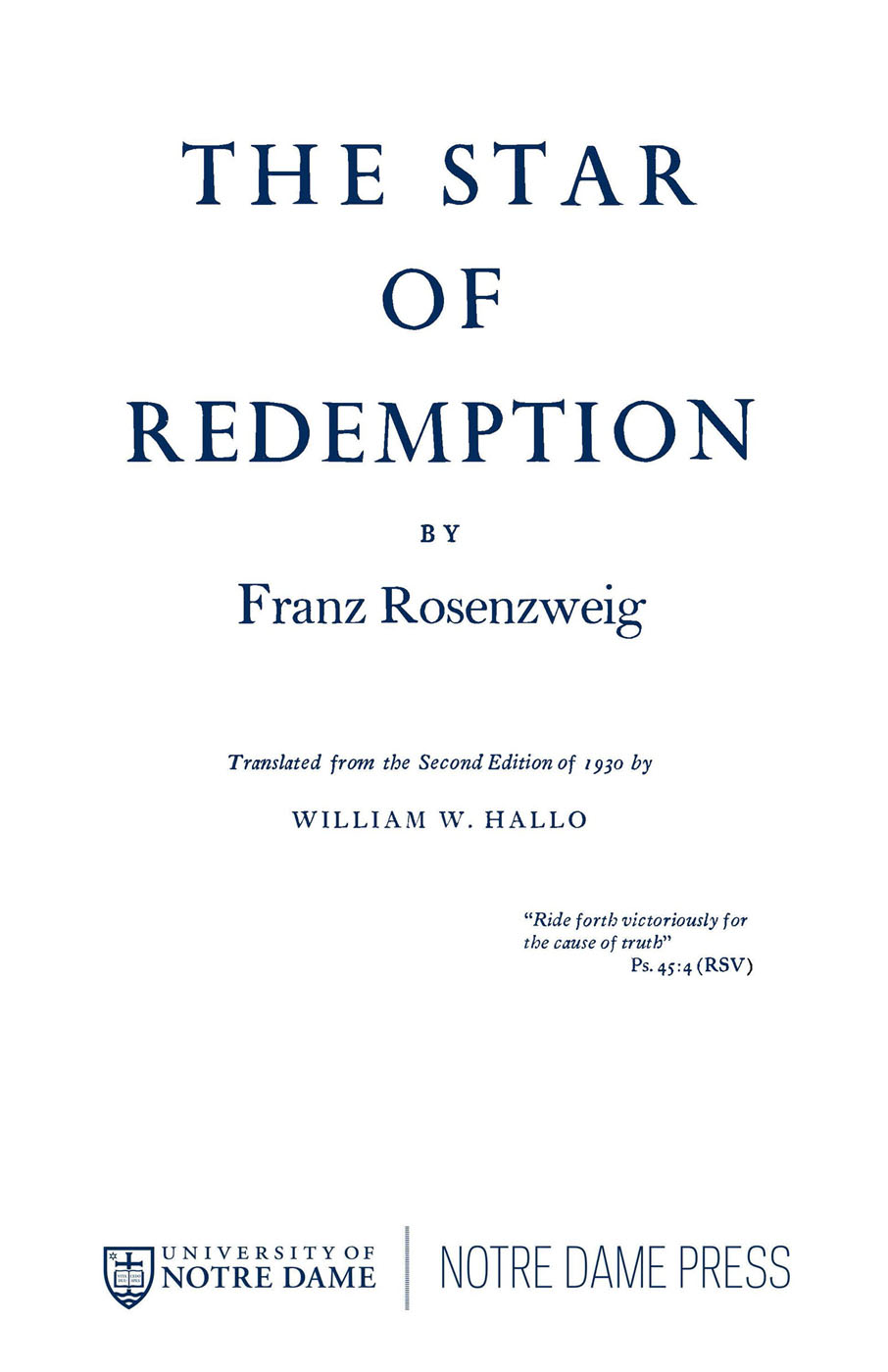 THE STAR OF REDEMPTION THE STAR OF REDEMPTION BY Franz Rosenzweig Translated - photo 1