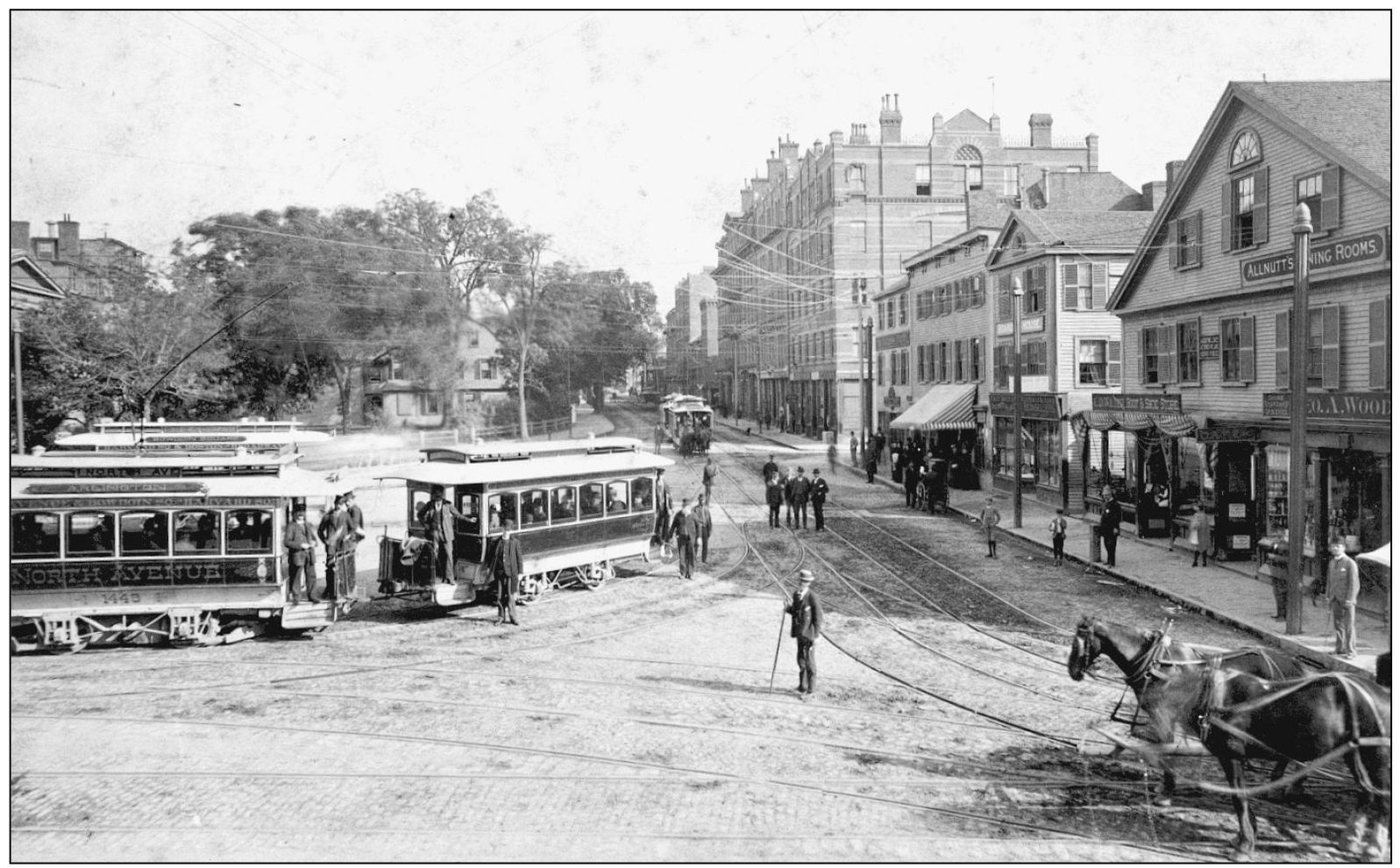 It is a bright midsummer day in Harvard Square in this 1889 scene In the - photo 6