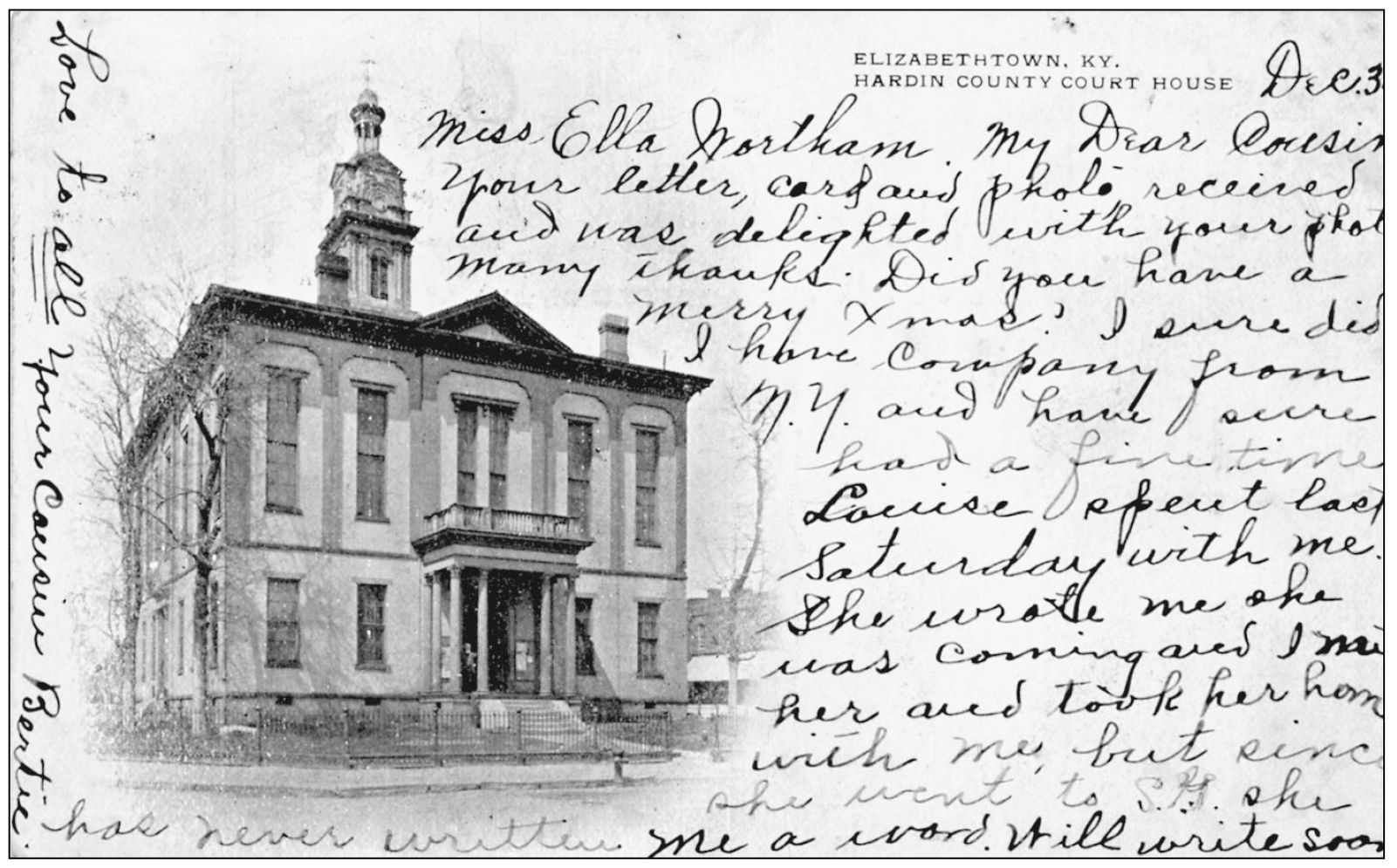 This rare postcard of the courthouse in the center of the Public Square is - photo 3