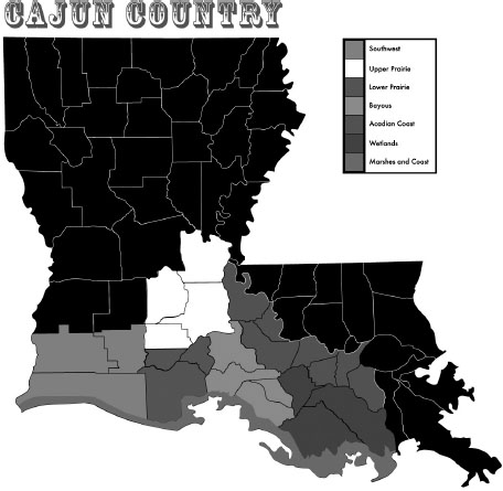 Acadiana Map Illustration by Sharon Bruno In Louisiana Acadians are labeled - photo 3