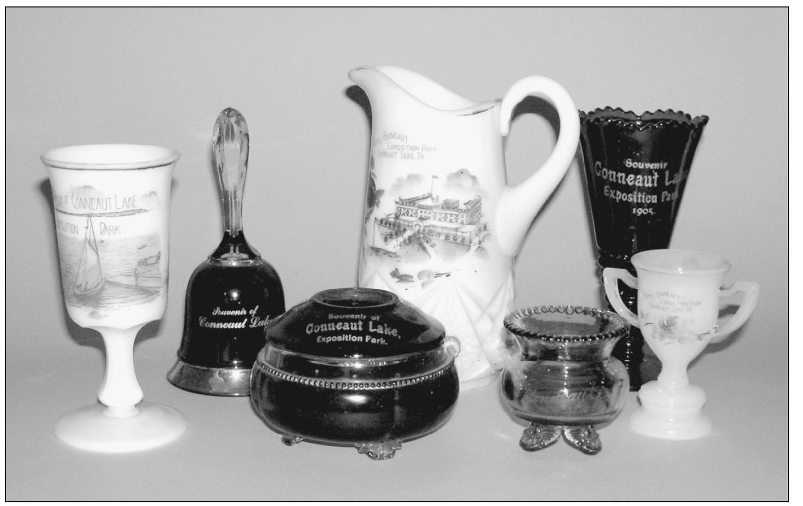 Pictured is a small sampling of the numerous types of glass souvenirs that were - photo 9