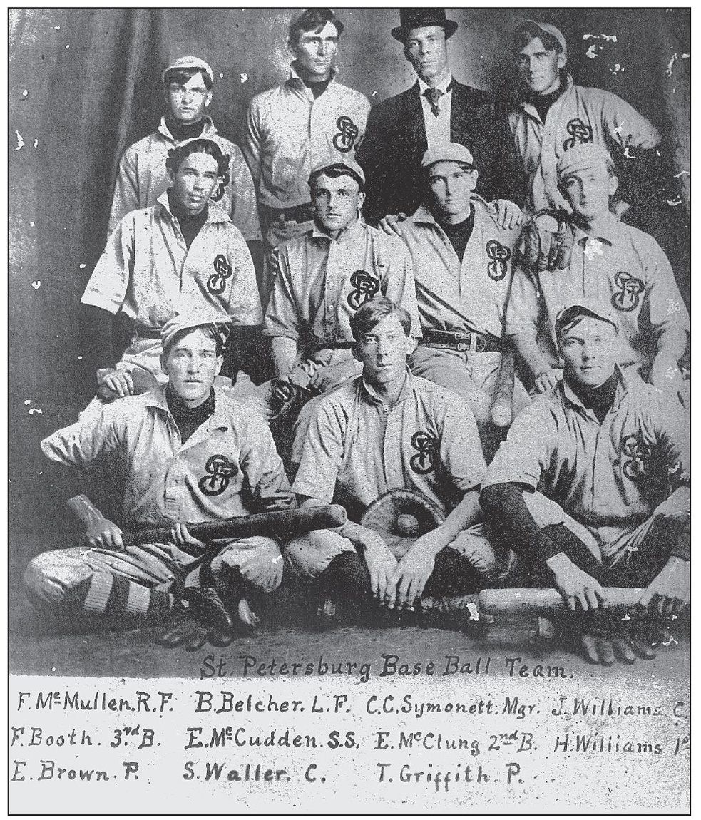 An early 1900s view of a St Petersburg team shows them wearing the logo SP on - photo 11