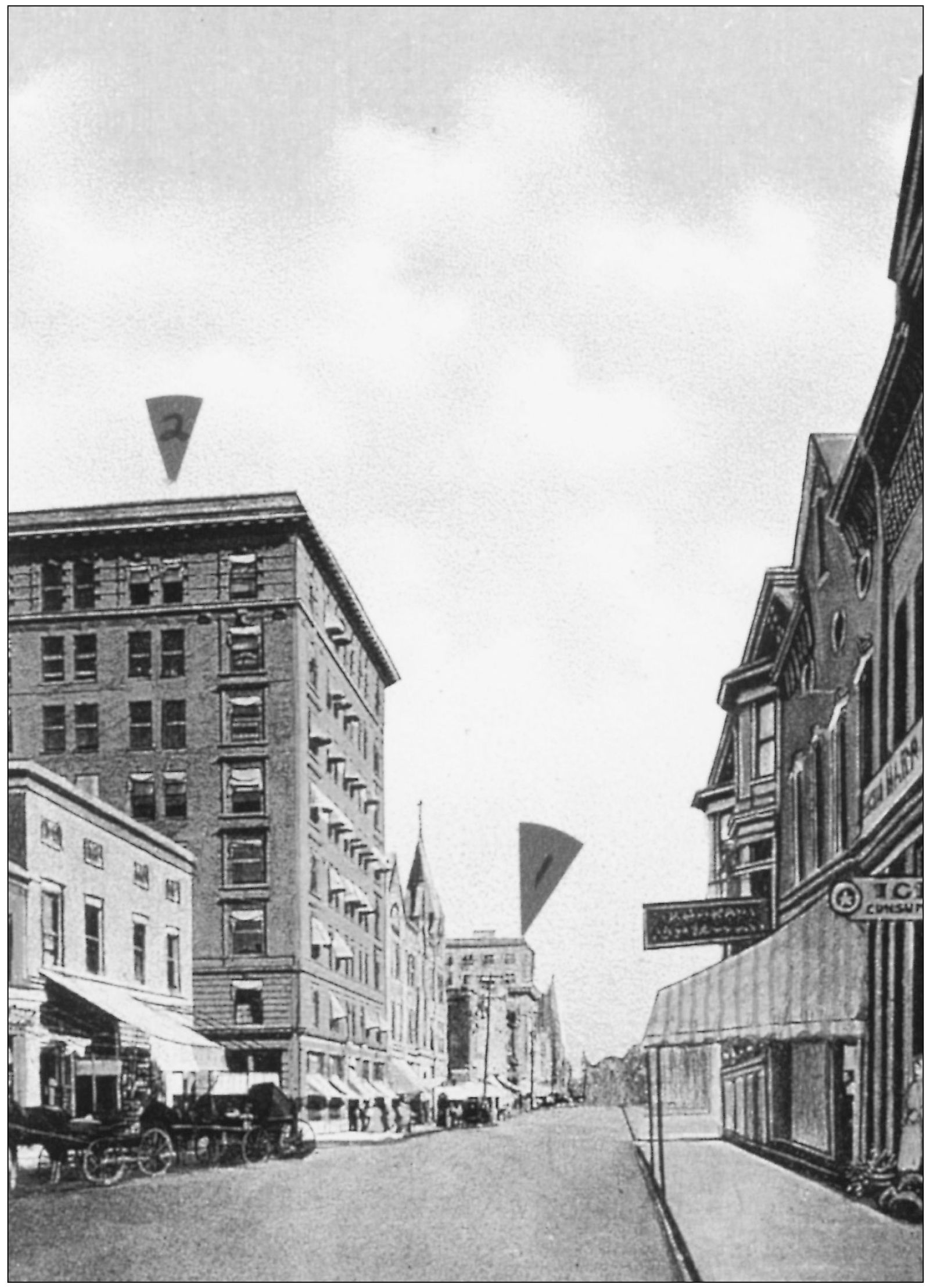 This postcard view of Short Street looking east shows the first two tall - photo 6